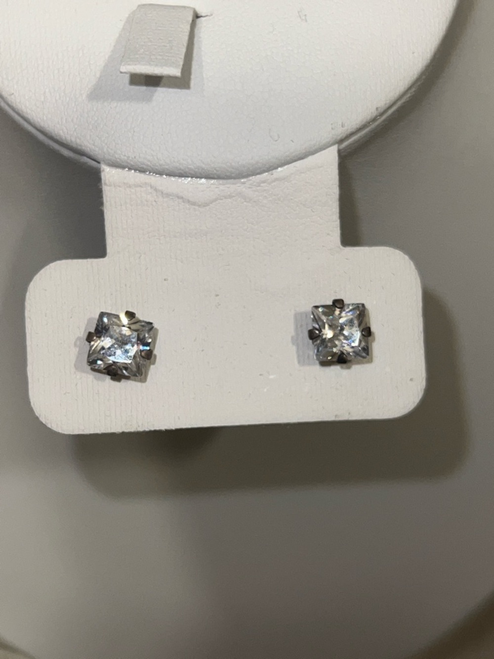 Sterling Silver Classic Clear Stone Stud Earrings